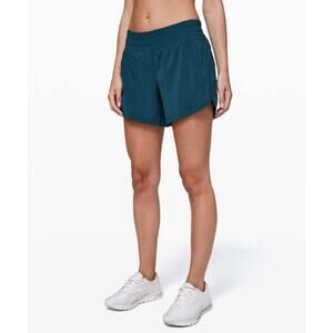Lululemon Hotty Hot Short II Long 4" Teal Green Size 8 A003323